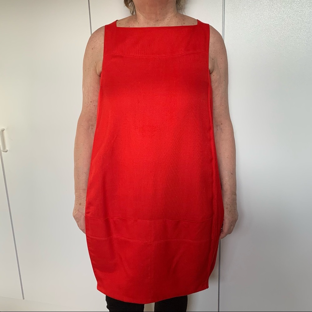 Red linen Diane Von Furstenburg dress